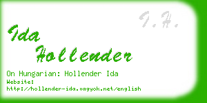 ida hollender business card